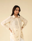 1 Piece Embroidered Button Down Shirt