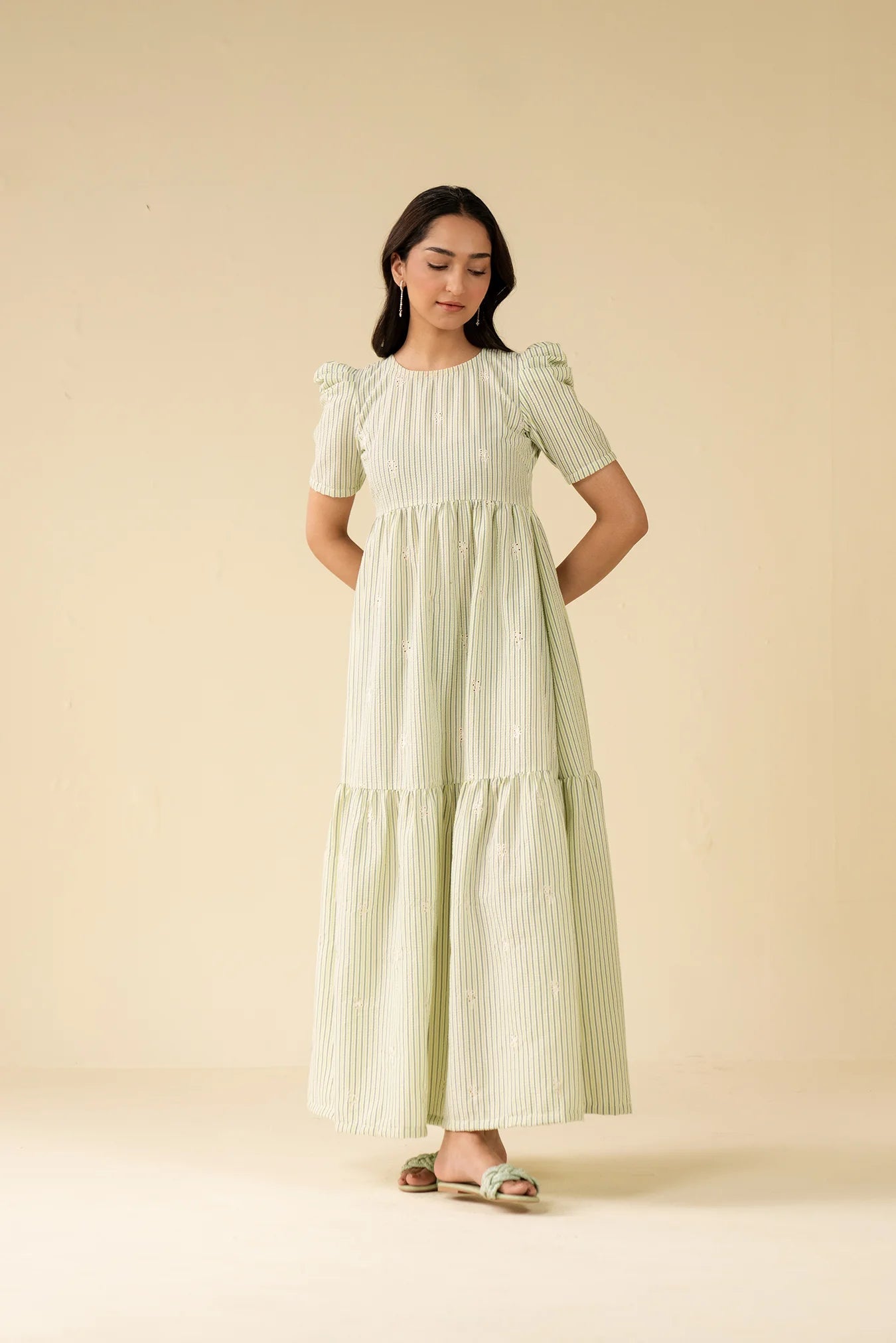 1 Piece Embroidered Maxi Dress Pret SS - 25