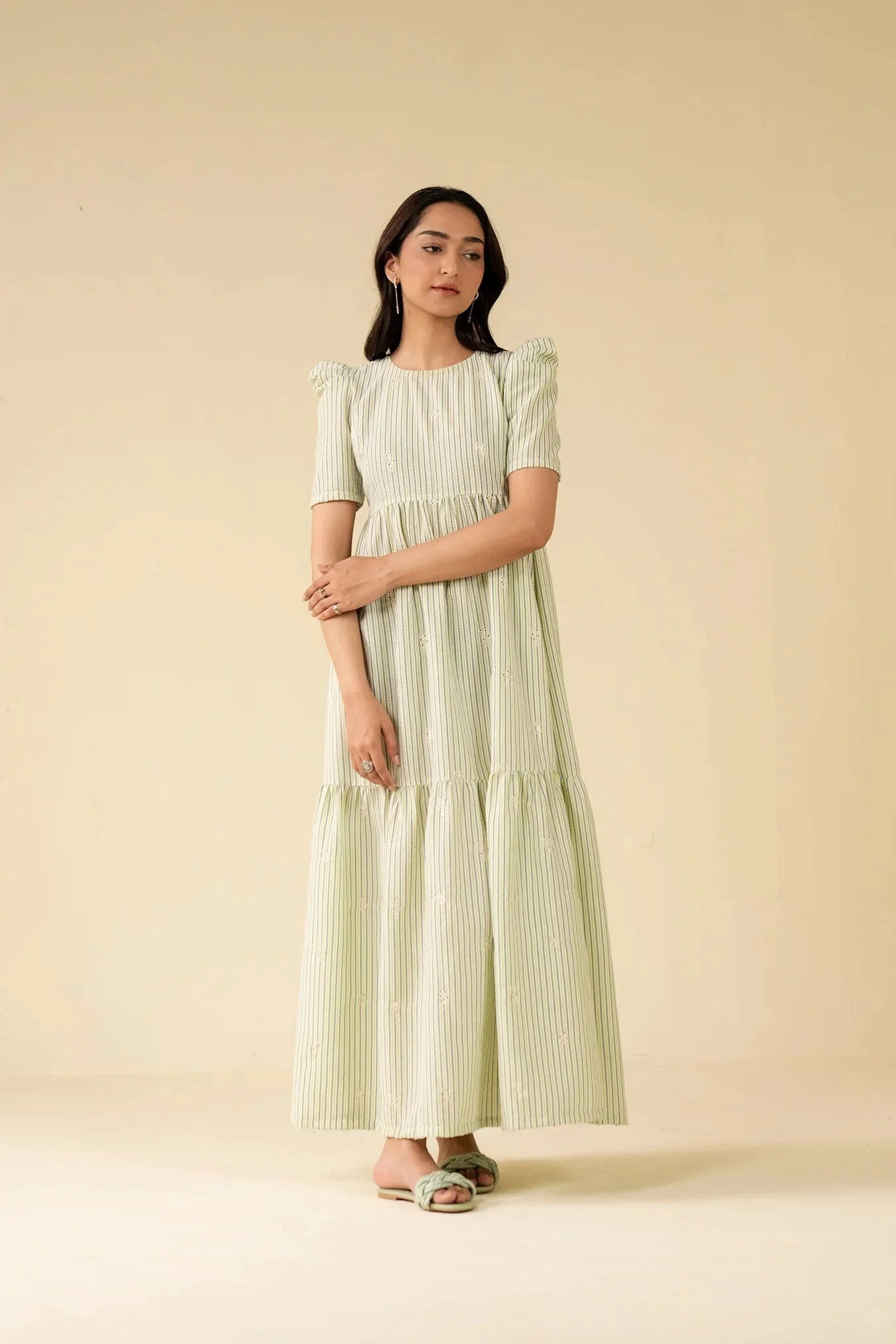 1 Piece Embroidered Maxi Dress Pret SS - 25