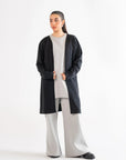 Black Long Cardigan Loungewear - 24