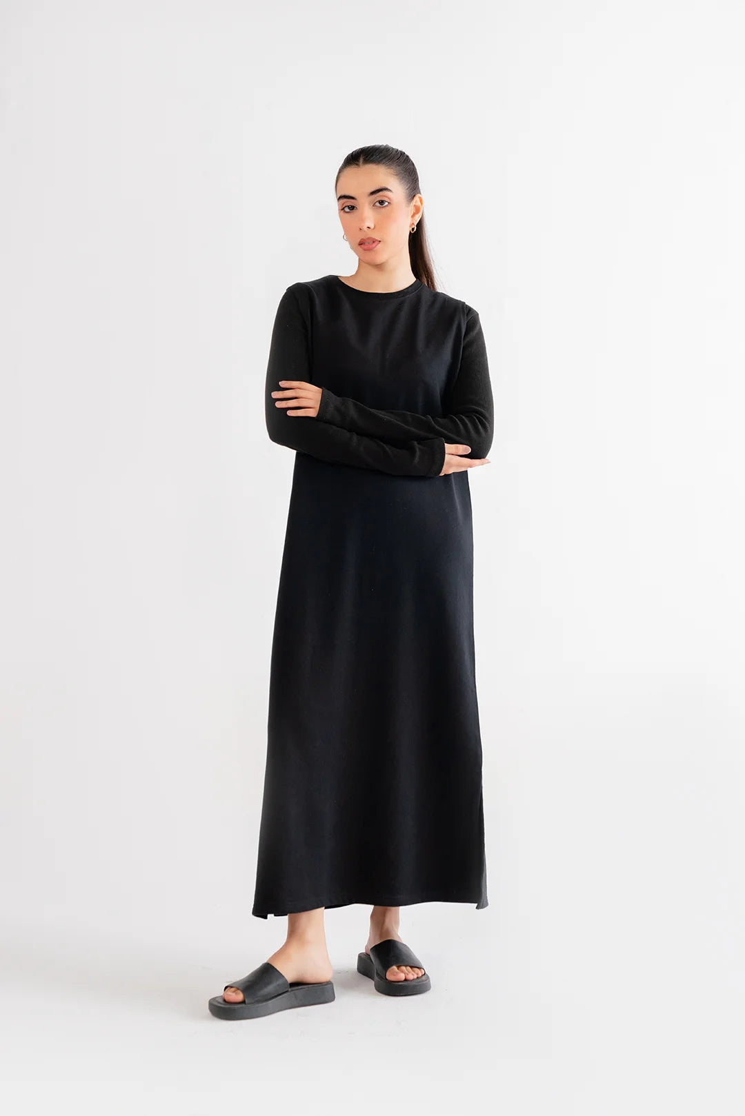 Black Maxi Dress Loungewear - 24