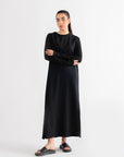 Black Maxi Dress Loungewear - 24