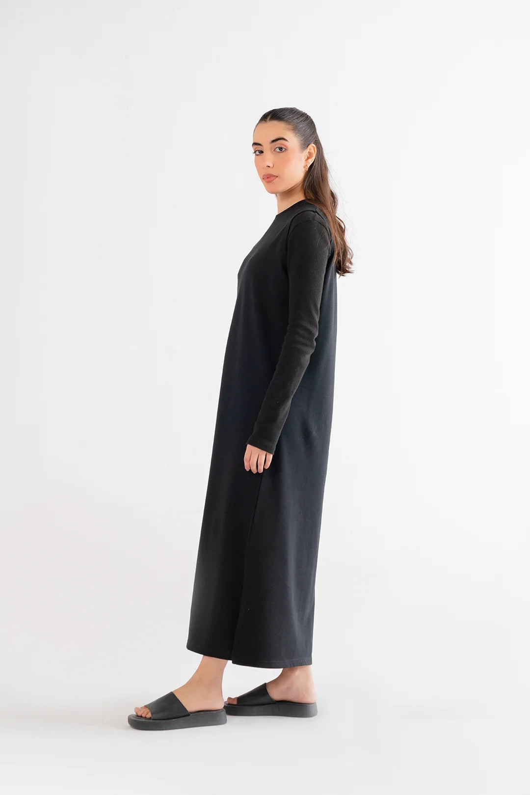 Black Maxi Dress Loungewear - 24