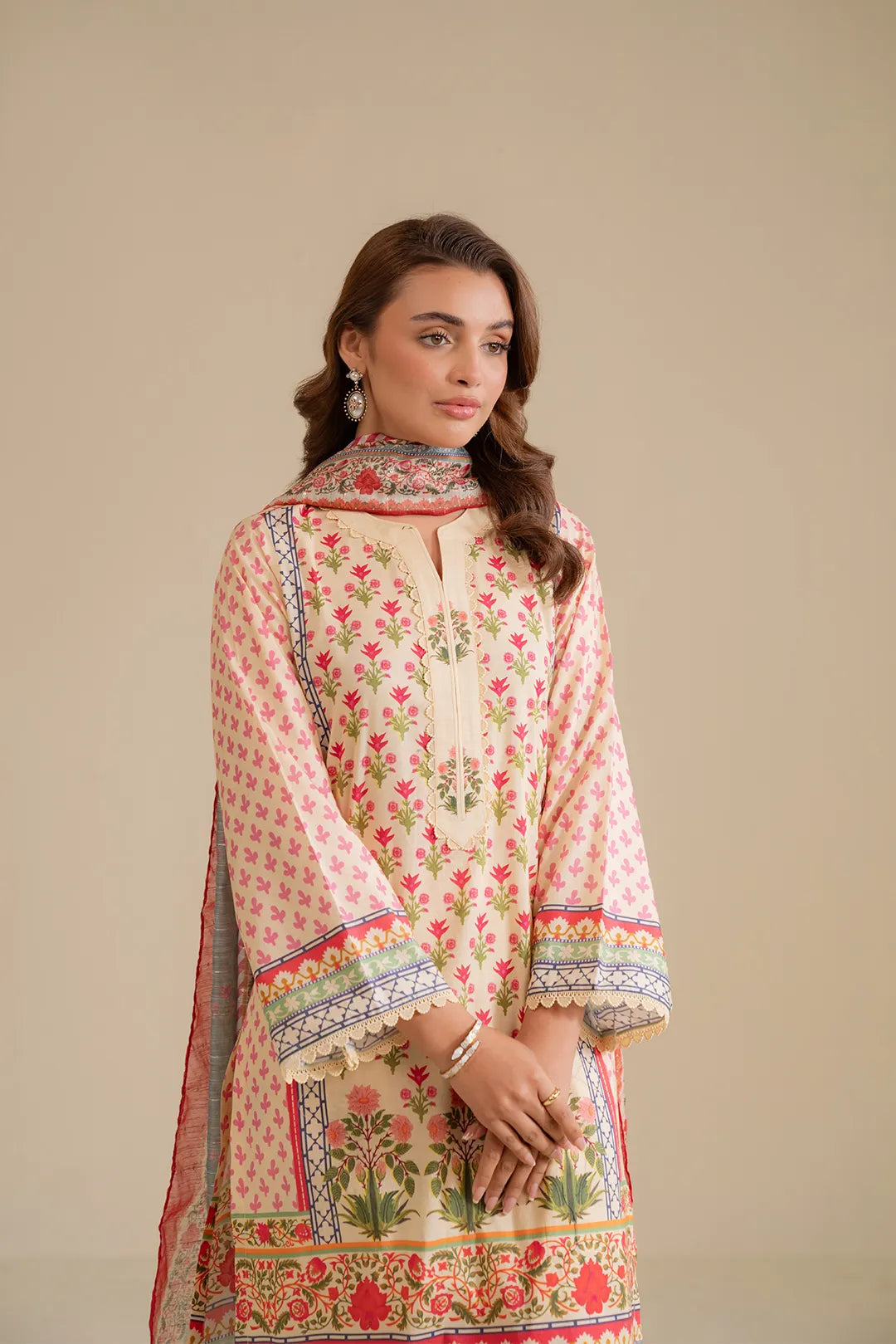3 Piece Printed Lawn Suit Pret SS - 25