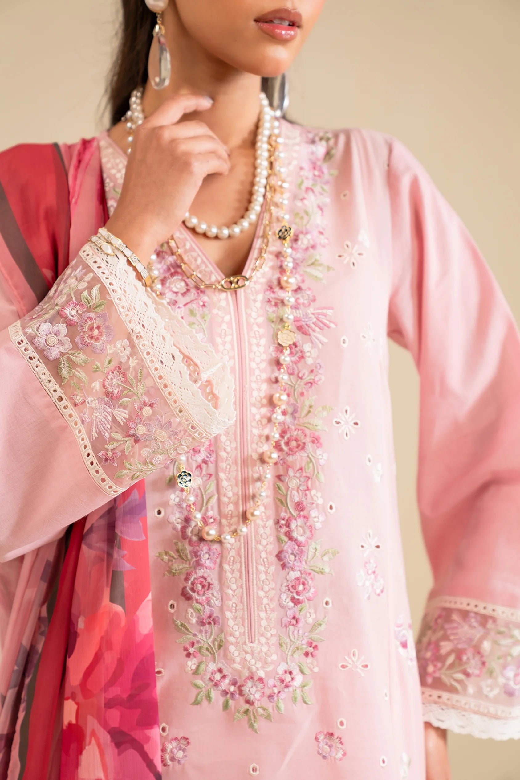 3 Piece Embroidered Lawn Suit Pret SS - 25