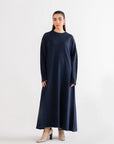 Navy Blue Maxi Dress Loungewear - 24