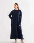 Navy Blue Maxi Dress Loungewear - 24