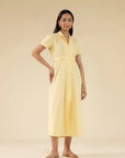 1 Piece Solid Cotton Mini Dress Pret SS - 25
