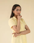 1 Piece Solid Cotton Mini Dress Pret SS - 25