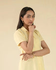 1 Piece Solid Cotton Mini Dress Pret SS - 25