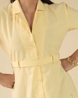 1 Piece Solid Cotton Mini Dress Pret SS - 25
