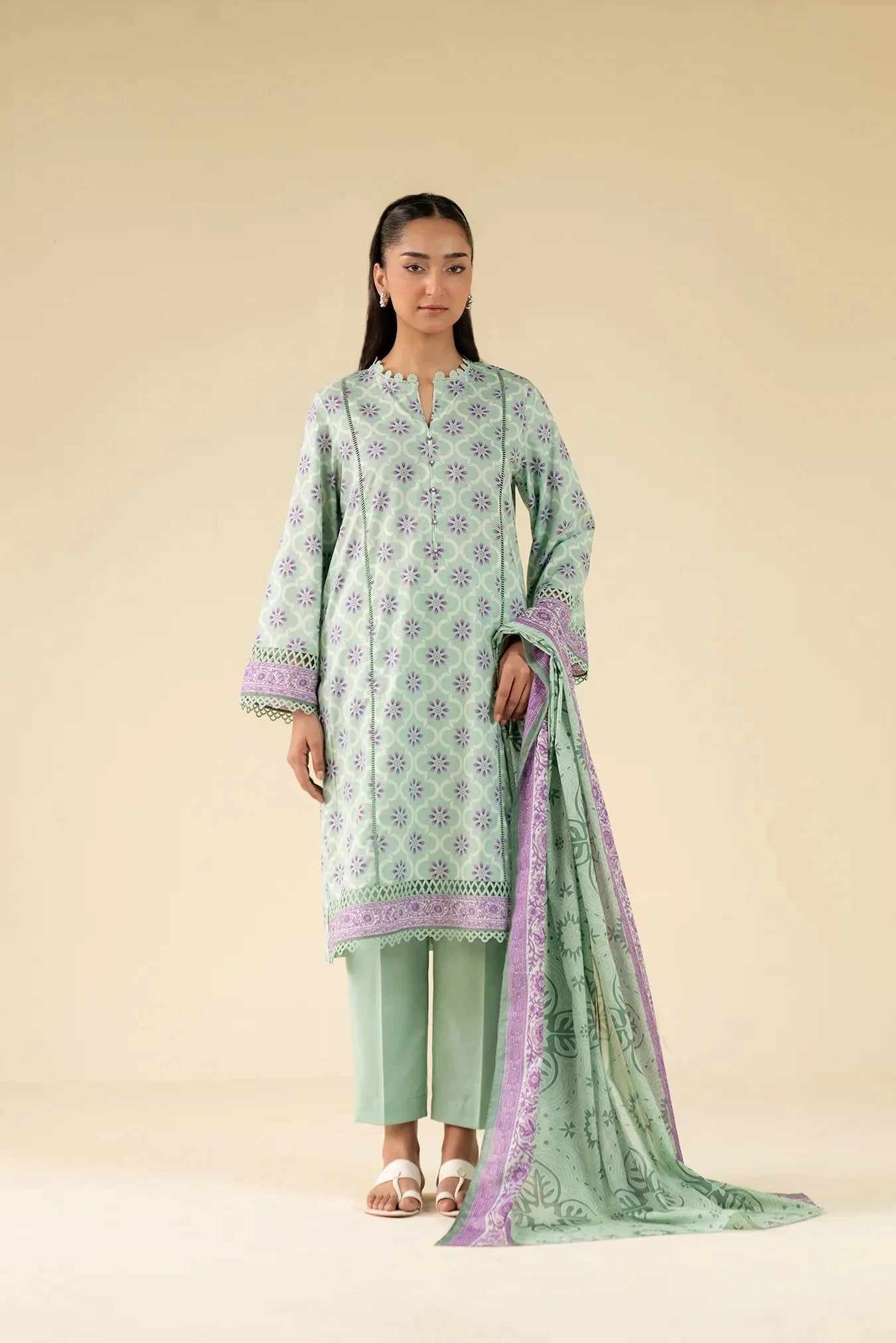 3 Piece Printed Lawn Suit Beena