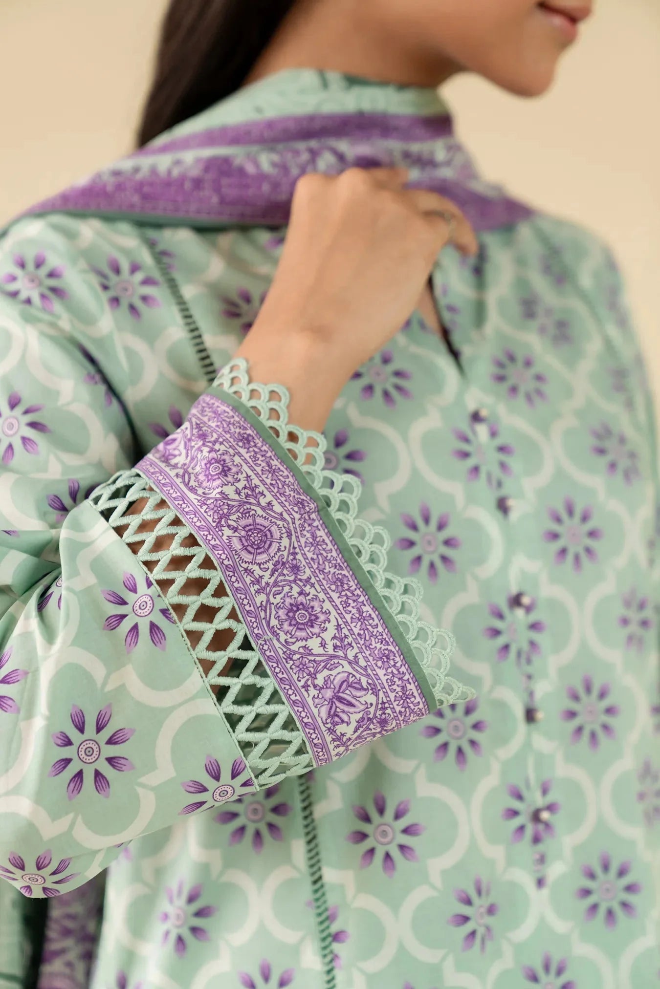 3 Piece Printed Lawn Suit Beena