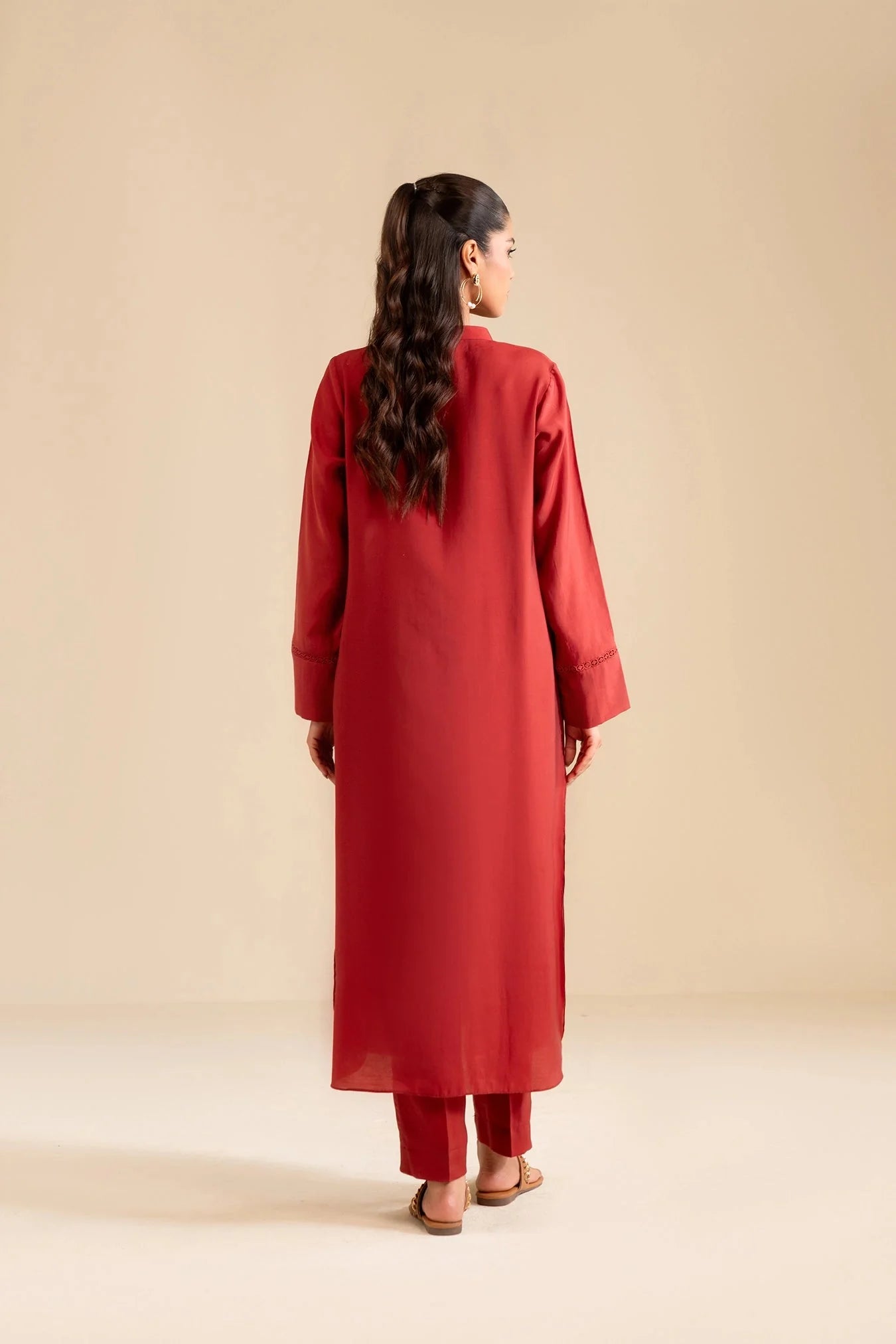 2 Piece Solid Viscose Suit Pret SS - 25