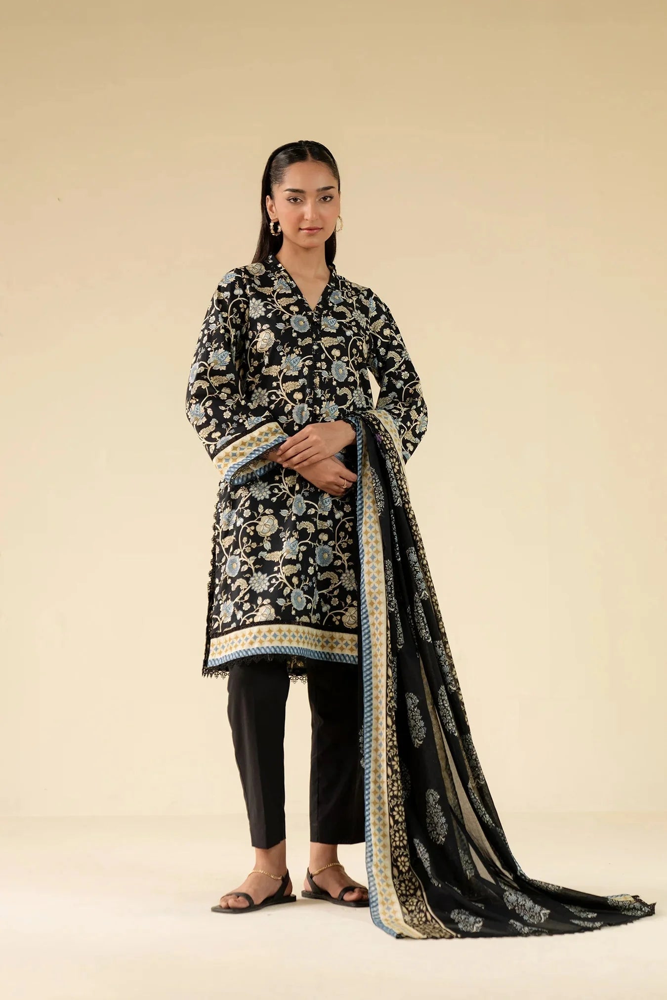3 Piece Printed Lawn Suit Beena