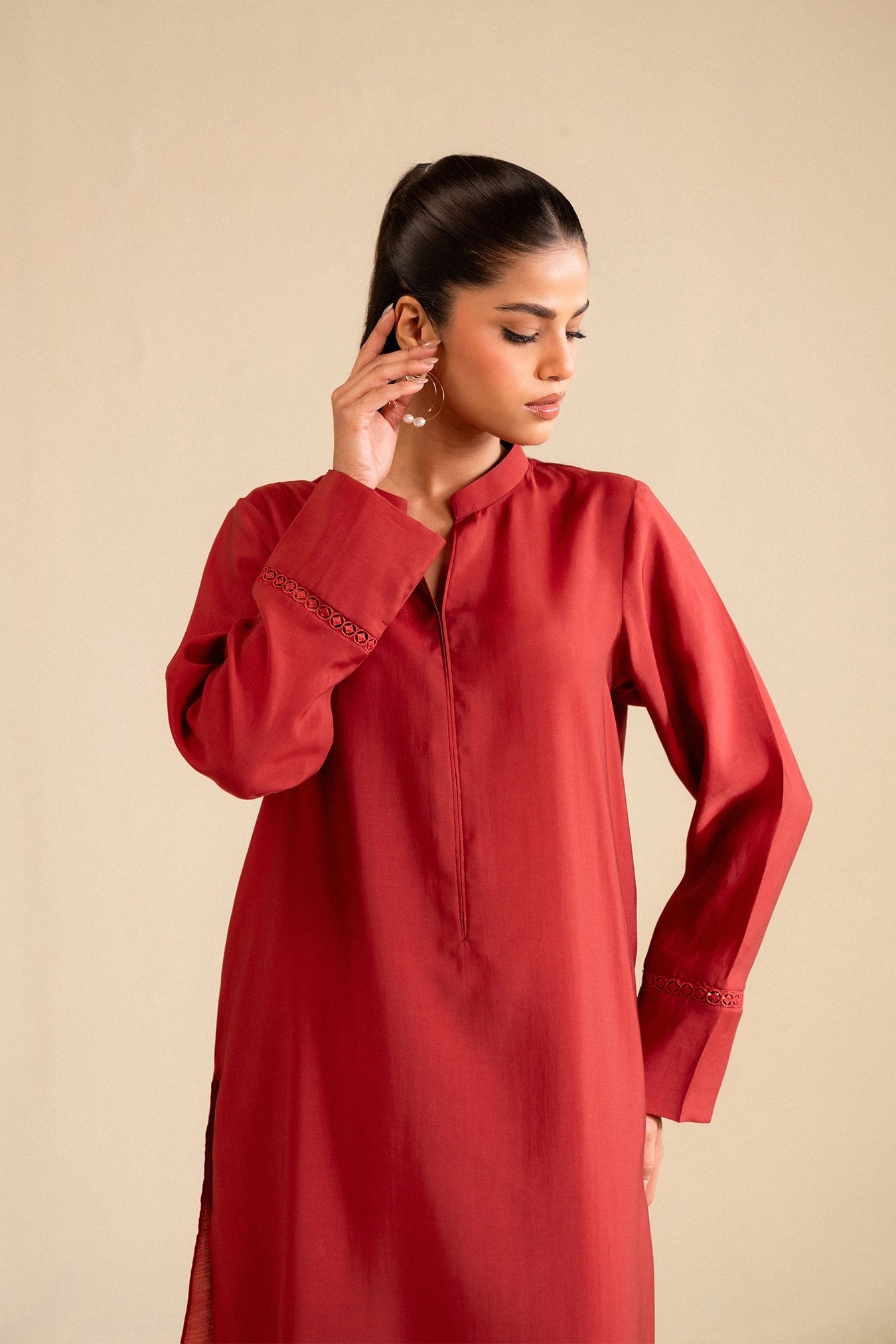 2 Piece Solid Viscose Suit Pret SS - 25