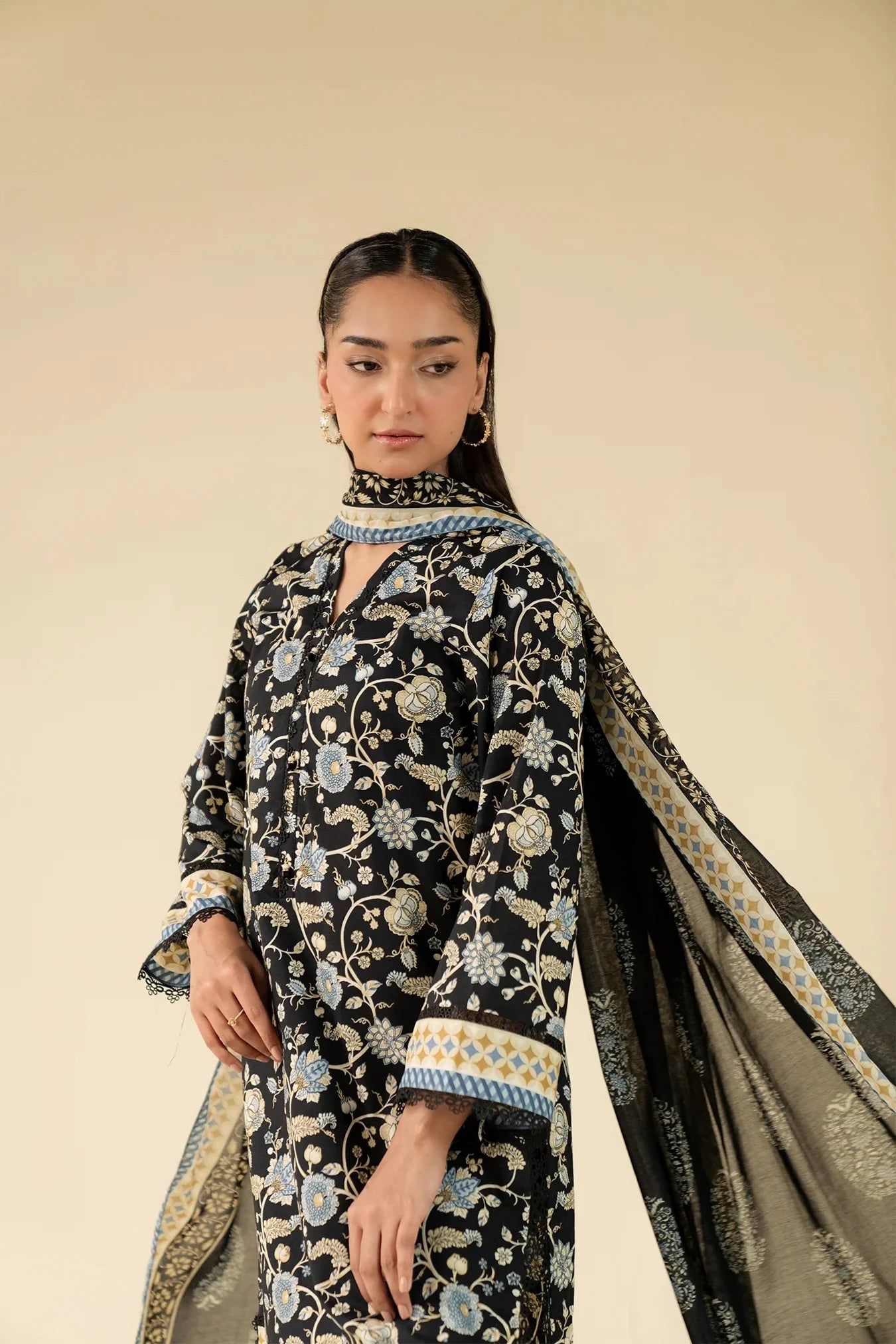 3 Piece Printed Lawn Suit Beena