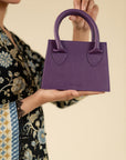 Purple Faux Leather Mini Handbag Beyond East Official