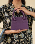 Purple Faux Leather Mini Handbag Beyond East Official
