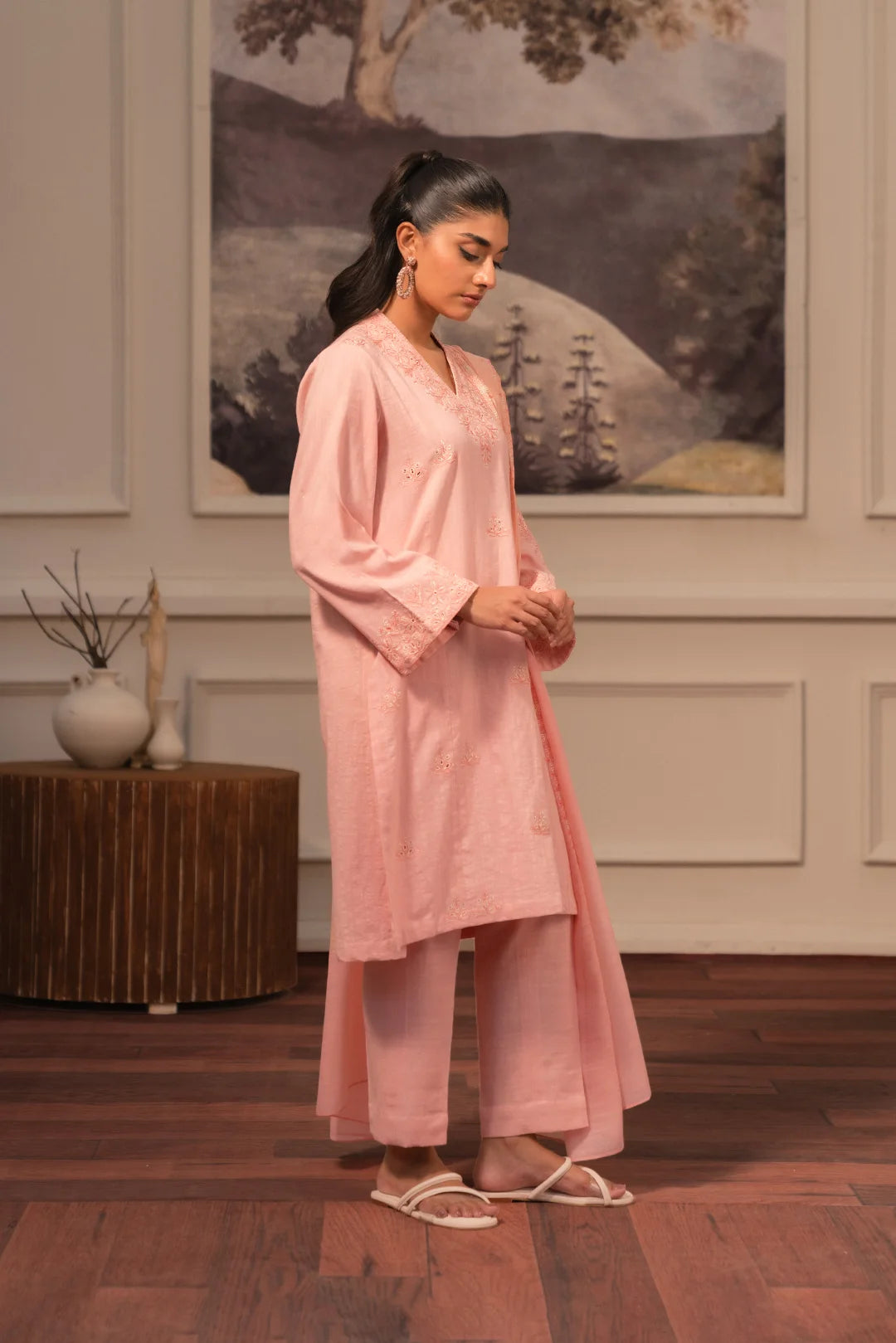 3 Piece Embroidered Khaddar Suit WINTER-24