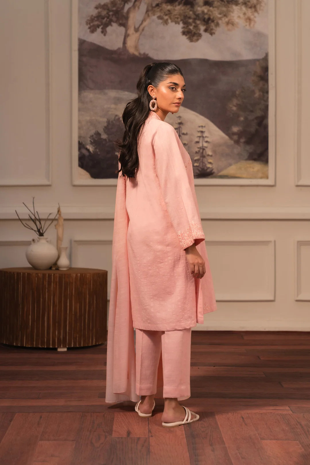 3 Piece Embroidered Khaddar Suit WINTER-24