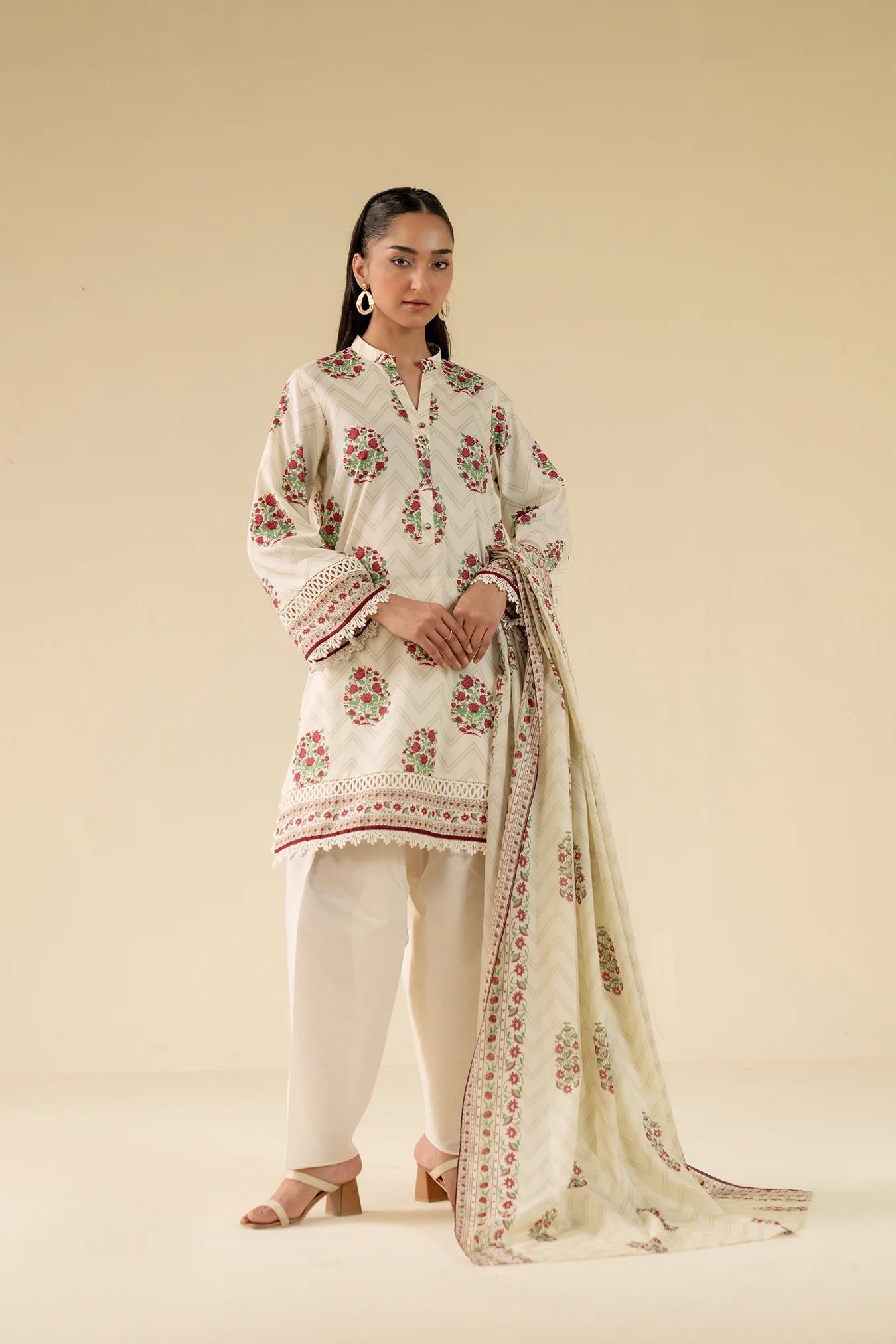 3 Piece Printed Lawn Suit Beena