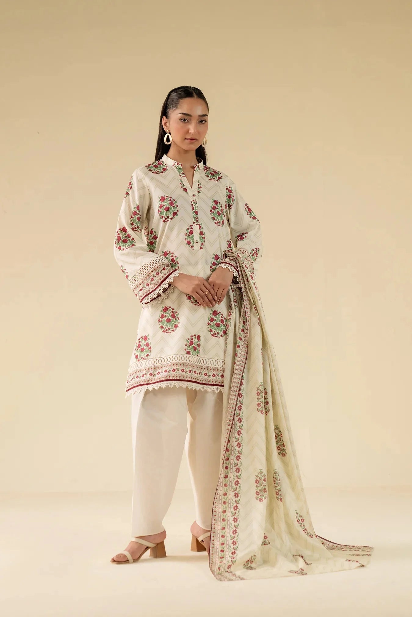 3 Piece Printed Lawn Suit Beena