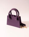 Purple Faux Leather Mini Handbag Beyond East Official