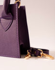 Purple Faux Leather Mini Handbag Beyond East Official