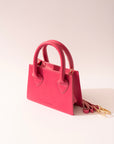 Pink Faux Leather Mini Handbag Beyond East Official