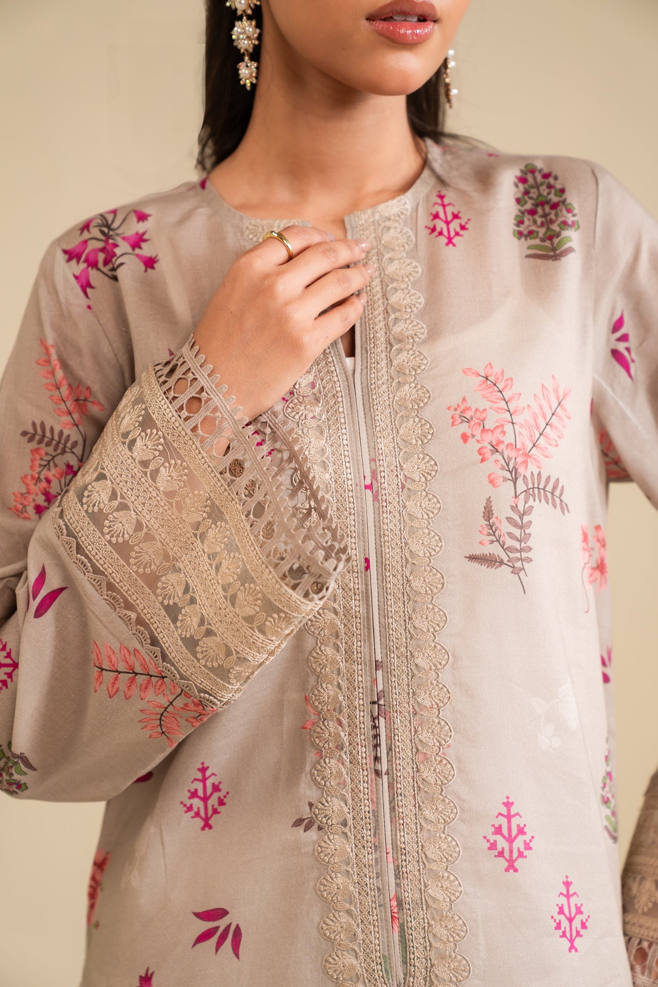 3 Piece Embroidered Lawn Suit Unstitched Summer - 25