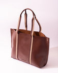 Brown Faux Leather Tote Bag Beyond East Official