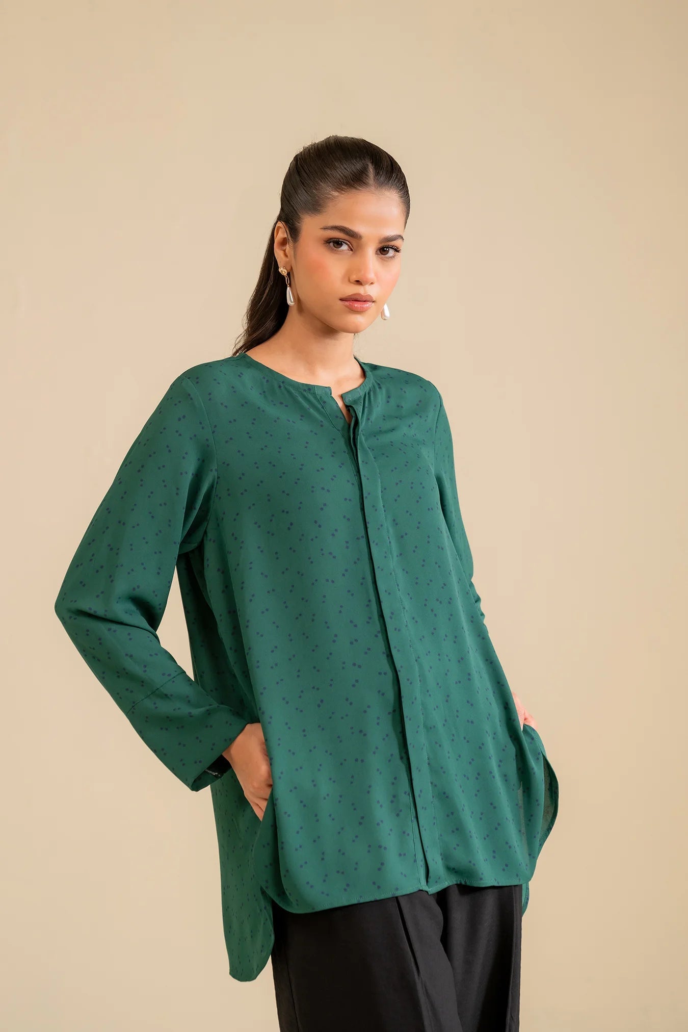 1 Piece Printed Georgette Shirt Pret SS - 25