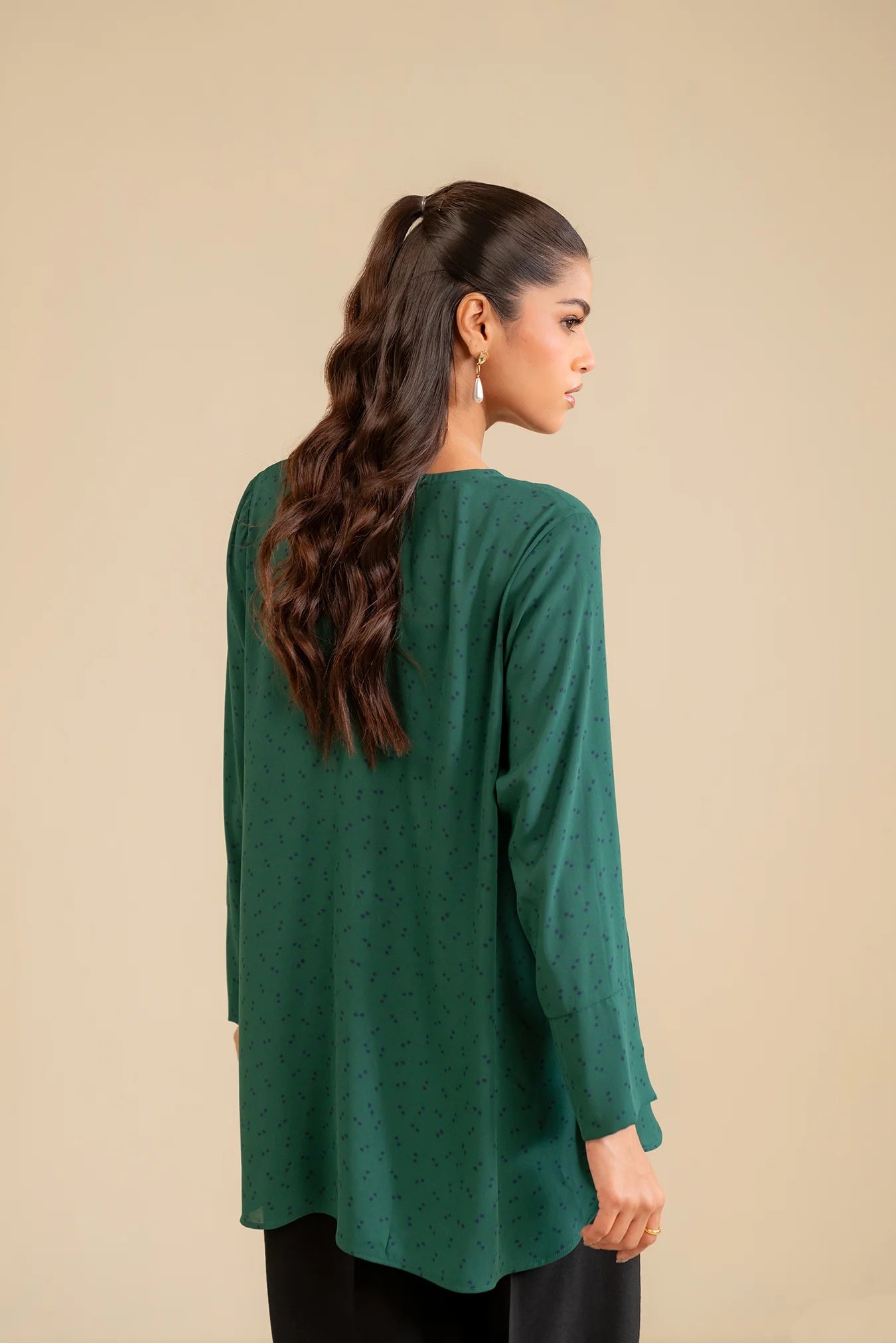 1 Piece Printed Georgette Shirt Pret SS - 25
