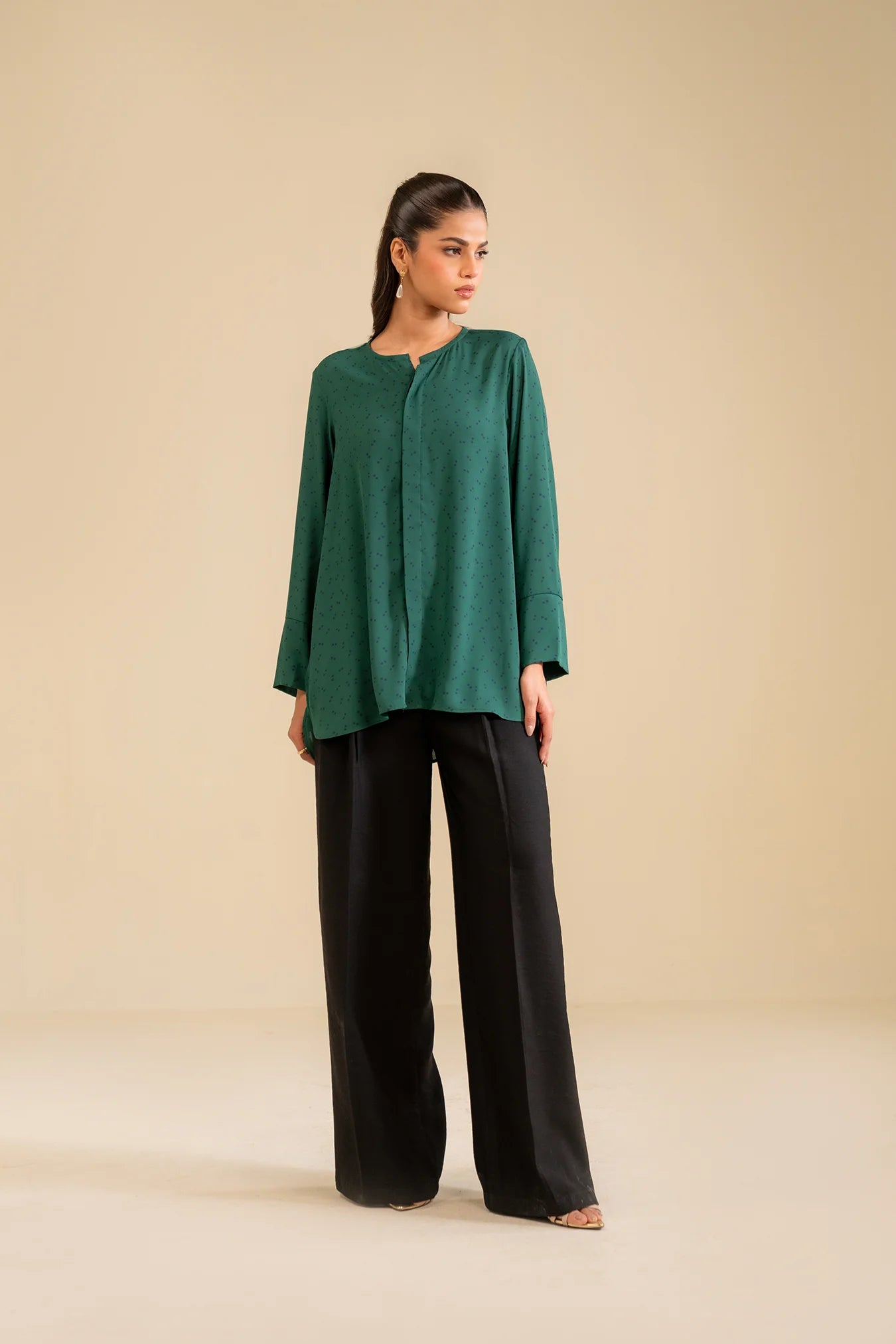 1 Piece Printed Georgette Shirt Pret SS - 25