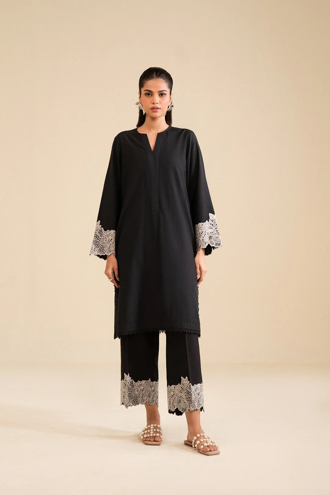 2 Piece Embroidered Cambric Suit Pret SS - 25