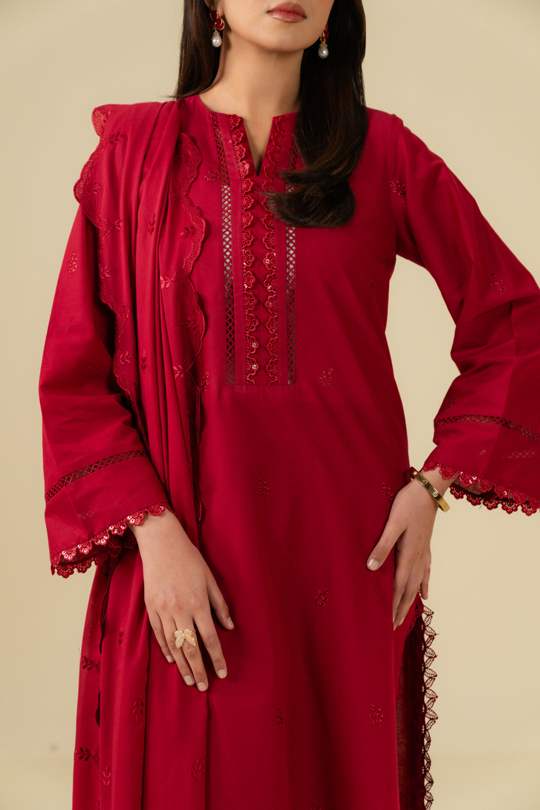3 Piece Embroidered Lawn Suit Beena