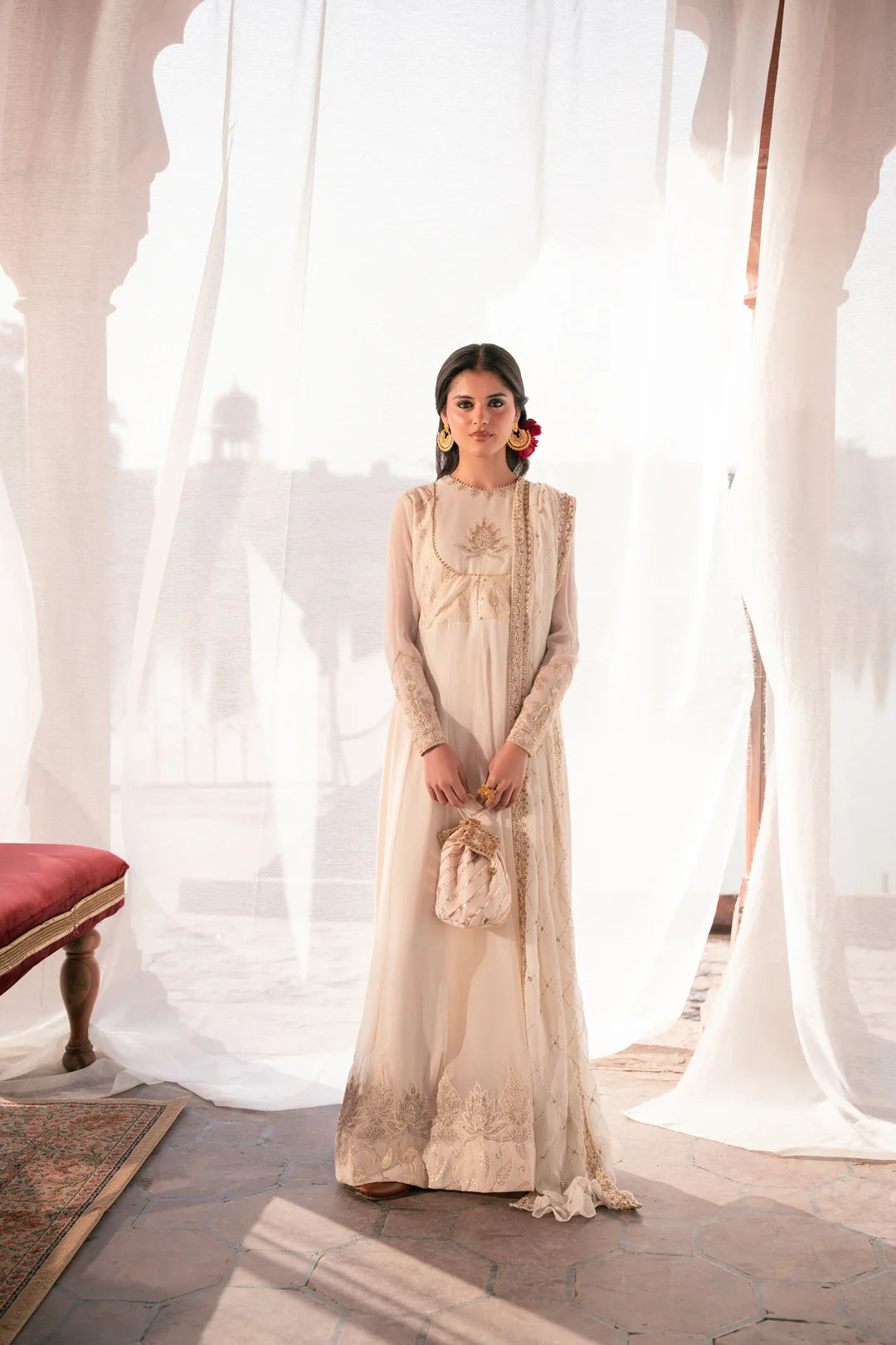 2 Piece Embroidered Chiffon Suit Pret SS - 25