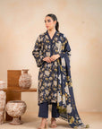 3 Piece Printed Khaddar Suit Unstitched Winter-24