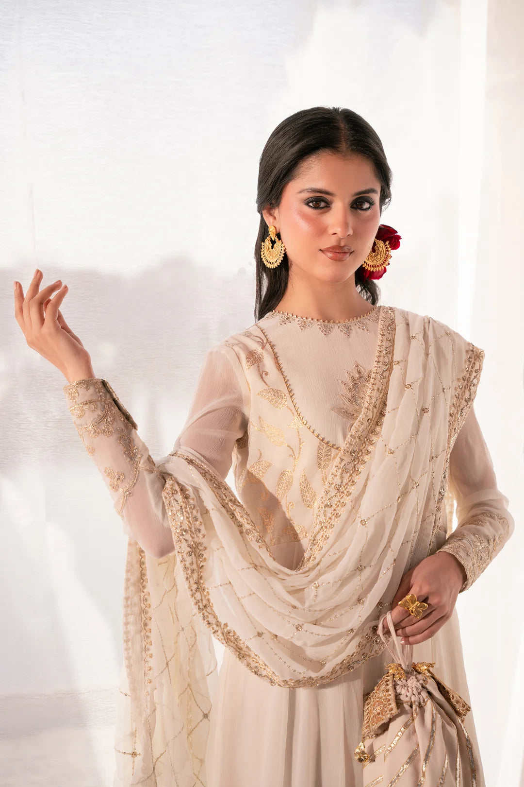 2 Piece Embroidered Chiffon Suit Pret SS - 25