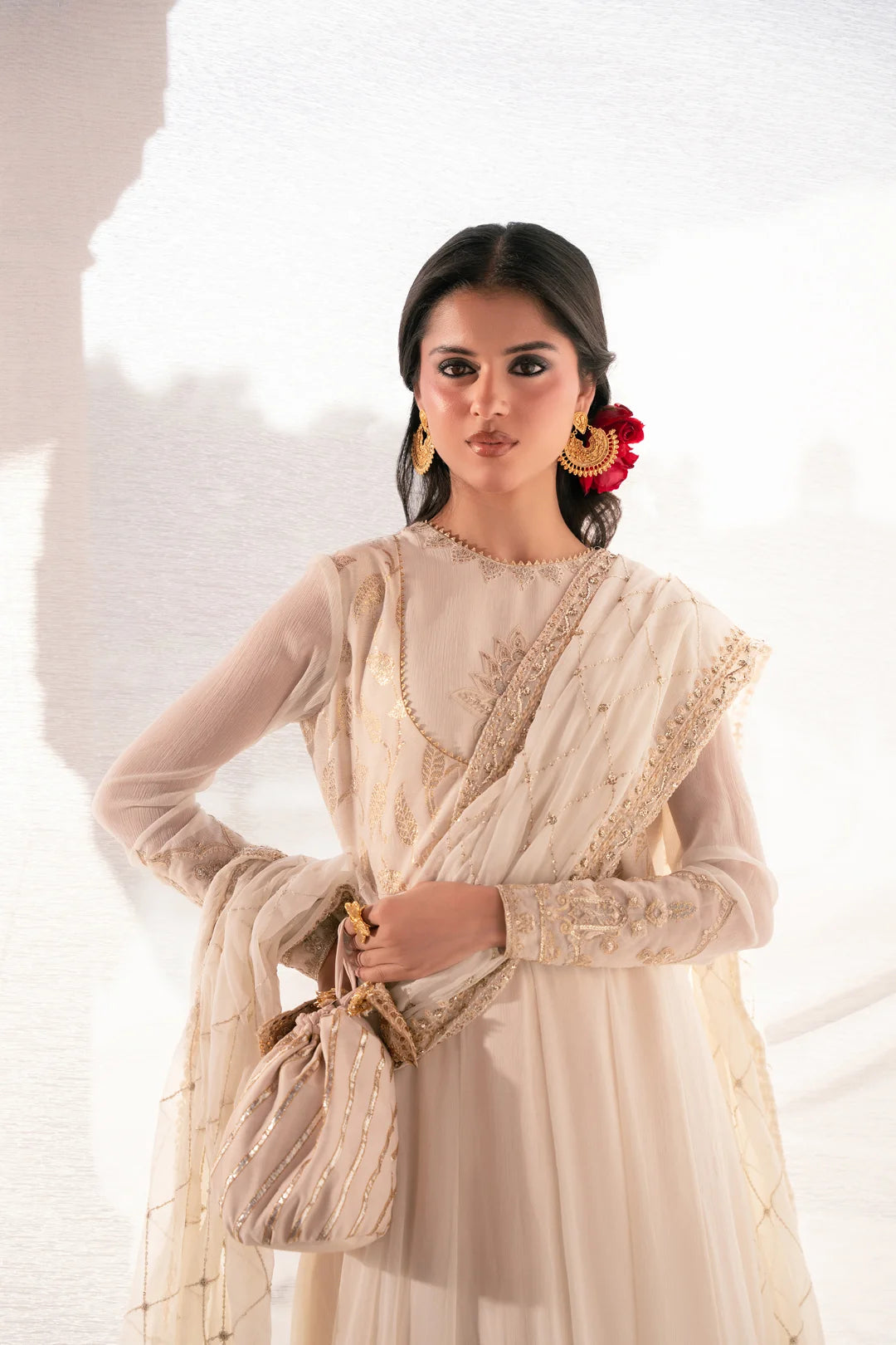 2 Piece Embroidered Chiffon Suit Pret SS - 25
