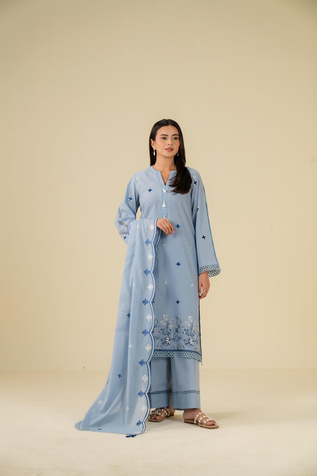 3 Piece Embroidered Lawn Suit Beena