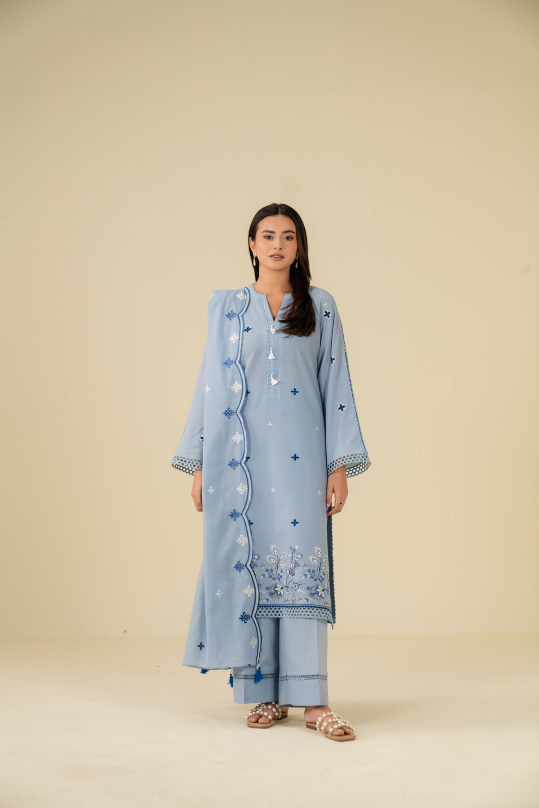 3 Piece Embroidered Lawn Suit Beena