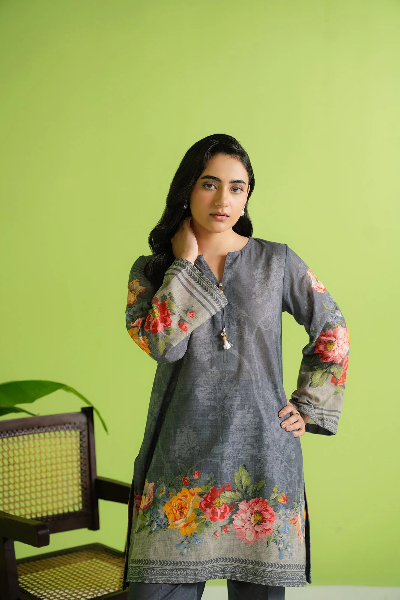 2 Piece Printed Khaddar Suit