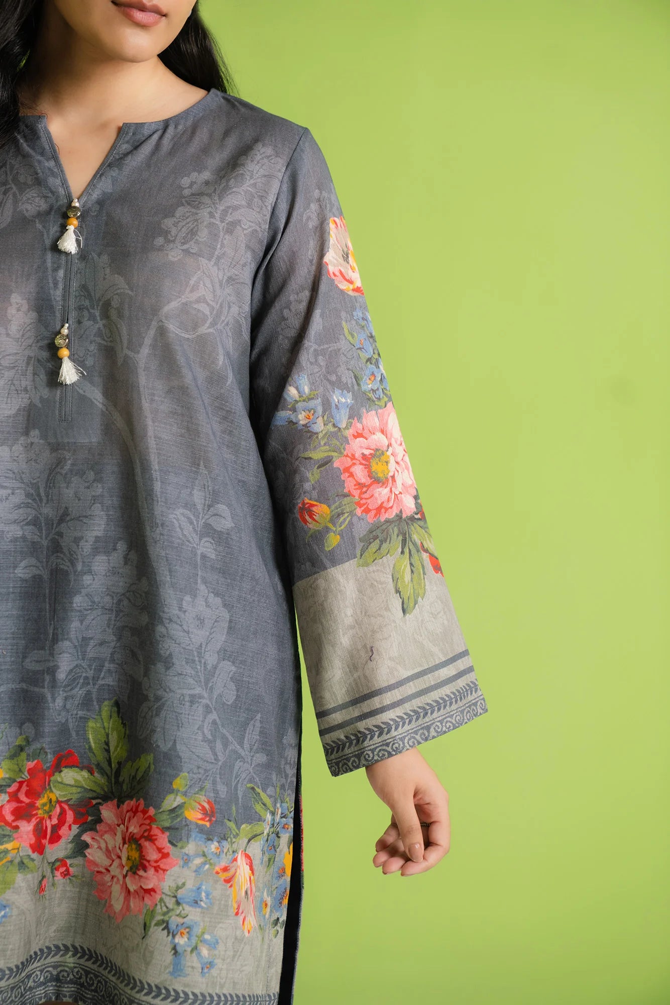 2 Piece Printed Khaddar Suit