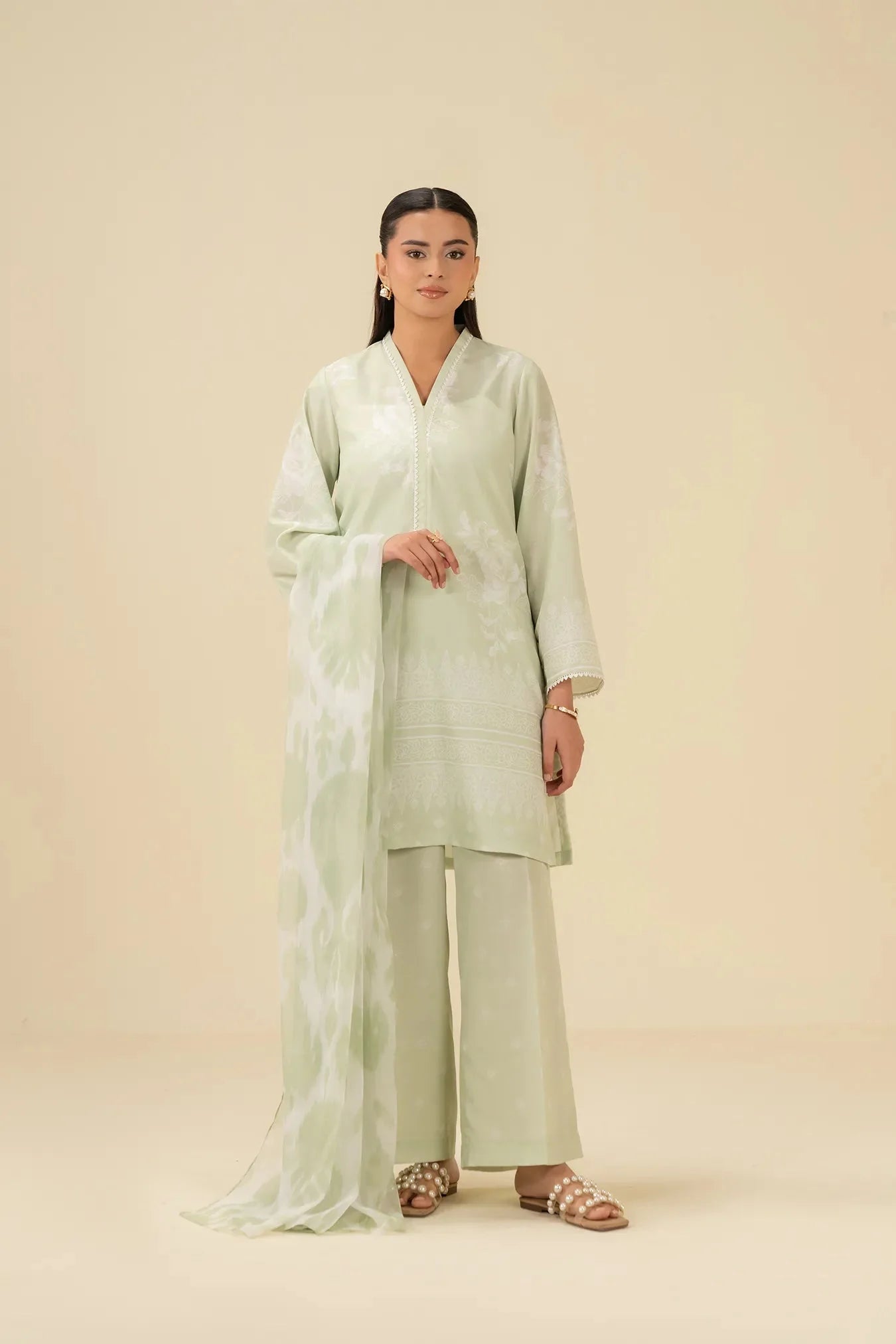 3 Piece Printed Lawn Suit Pret SS - 25