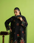 3 Piece Printed Khaddar Suit