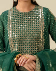 3 Piece Embroidered Badla Suit Pret SS - 25