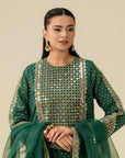 3 Piece Embroidered Badla Suit Pret SS - 25