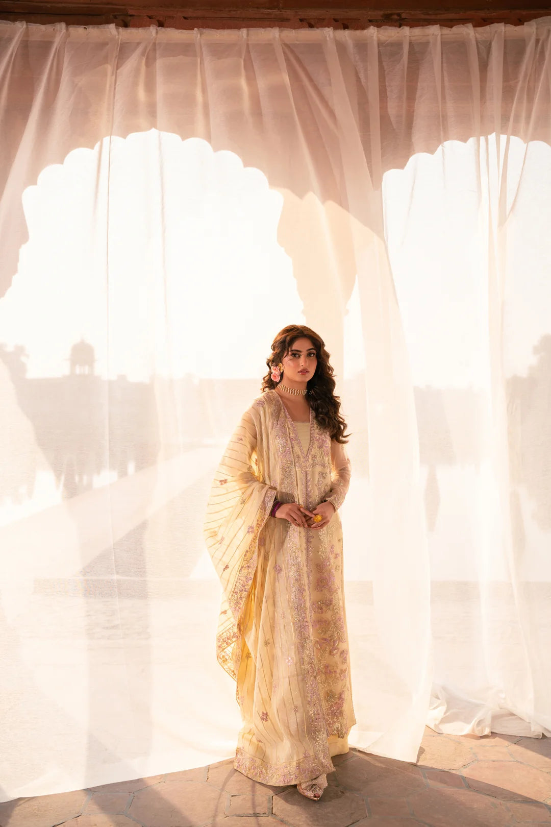 3 Piece Embroidered Organza Suit Unstitched SS - 25